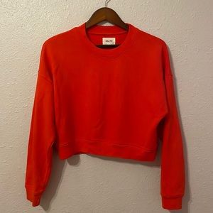 Mate The Label Orange/Red cropped sweatshirt